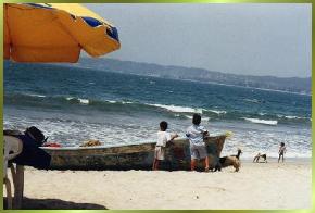 Mexican children at the beach