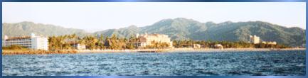 Puerto Vallarta hotels viewed from Banderas Bay.