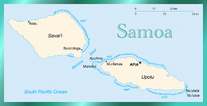 map of Samoa