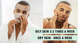 Oily skin 2 - 3 times a week. Dry skin once a week.