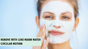 Remove with luke-warm water, circular motion.